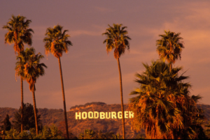 Hood Burger sign